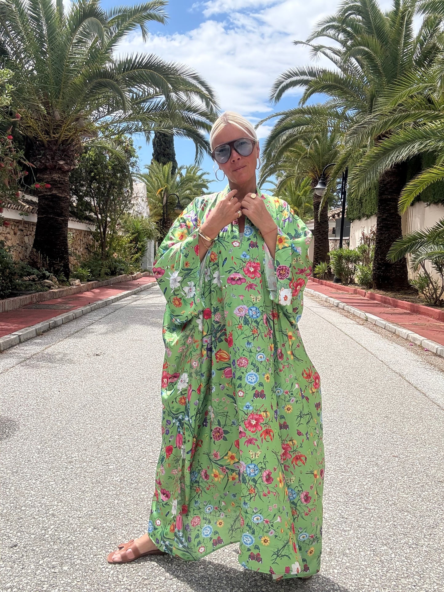 Kaftan | Floral green