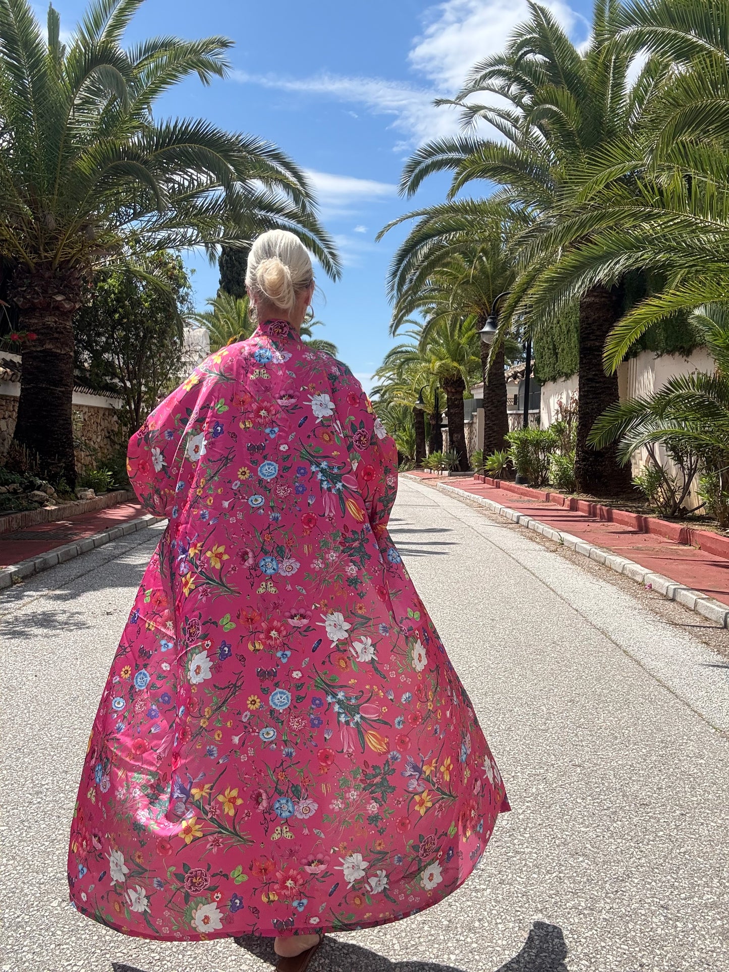 Abaya | Floral pink