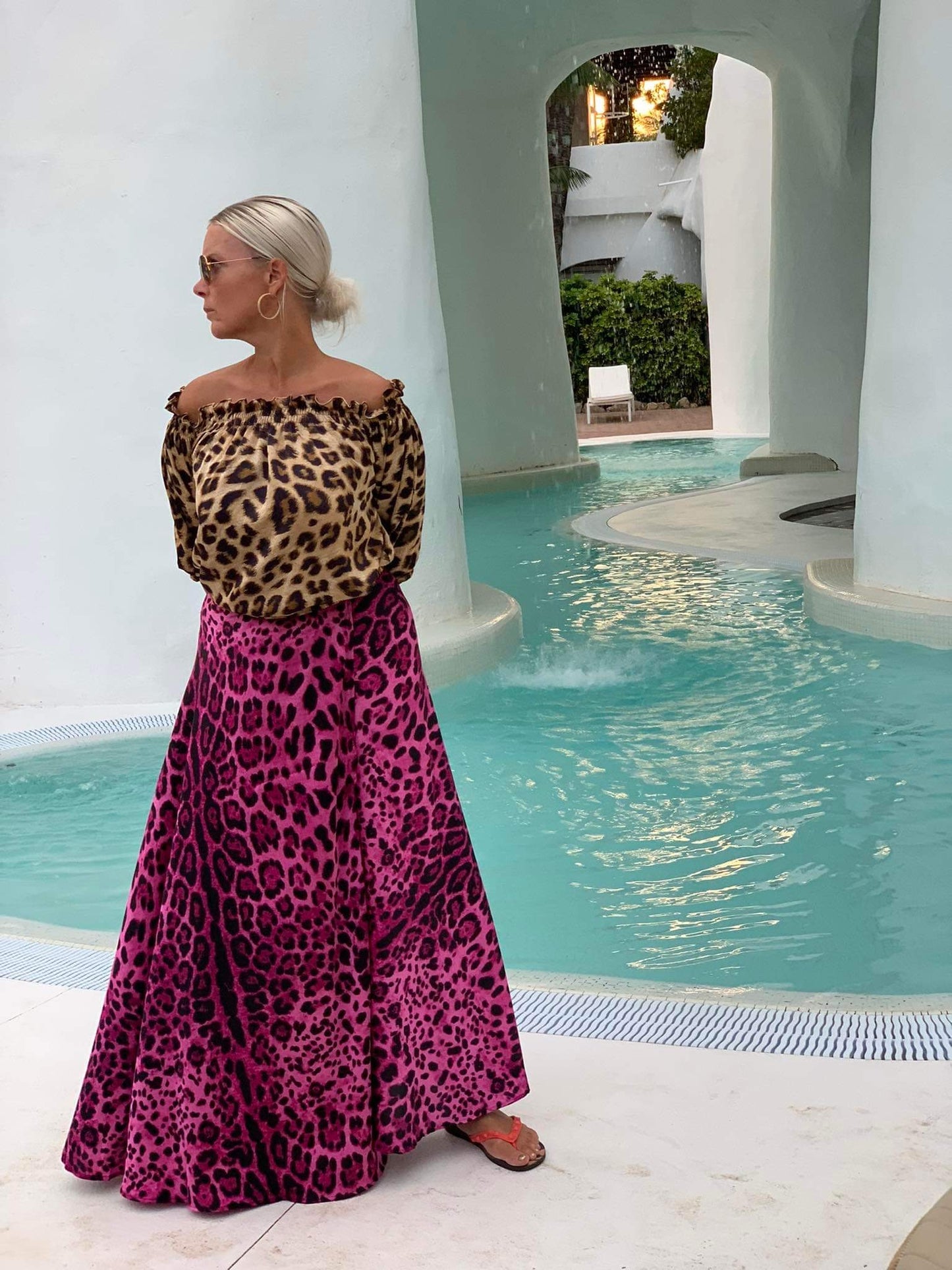 Wrapskirt | Leopard pink