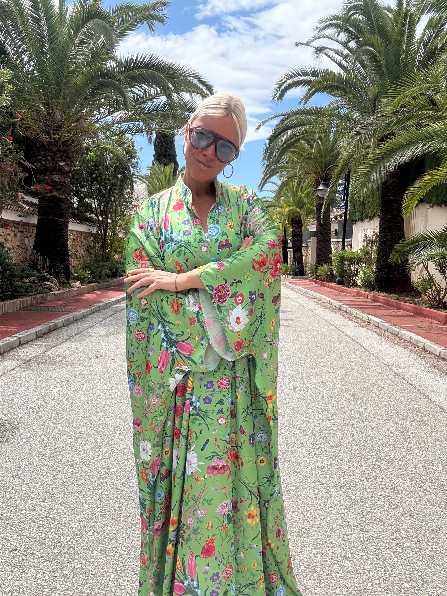 Kaftan | Floral green