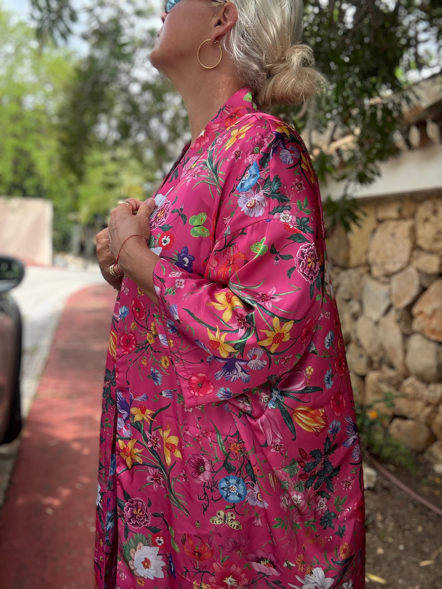 Abaya | Floral pink