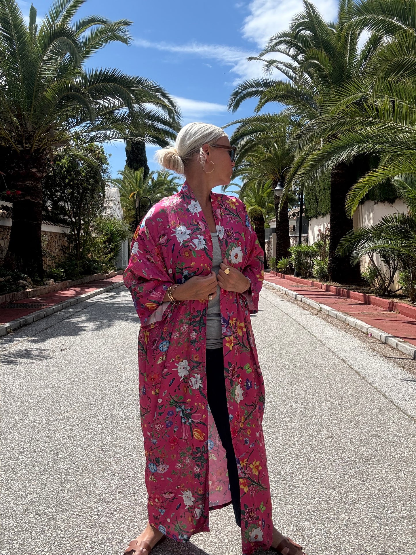 Abaya | Floral pink