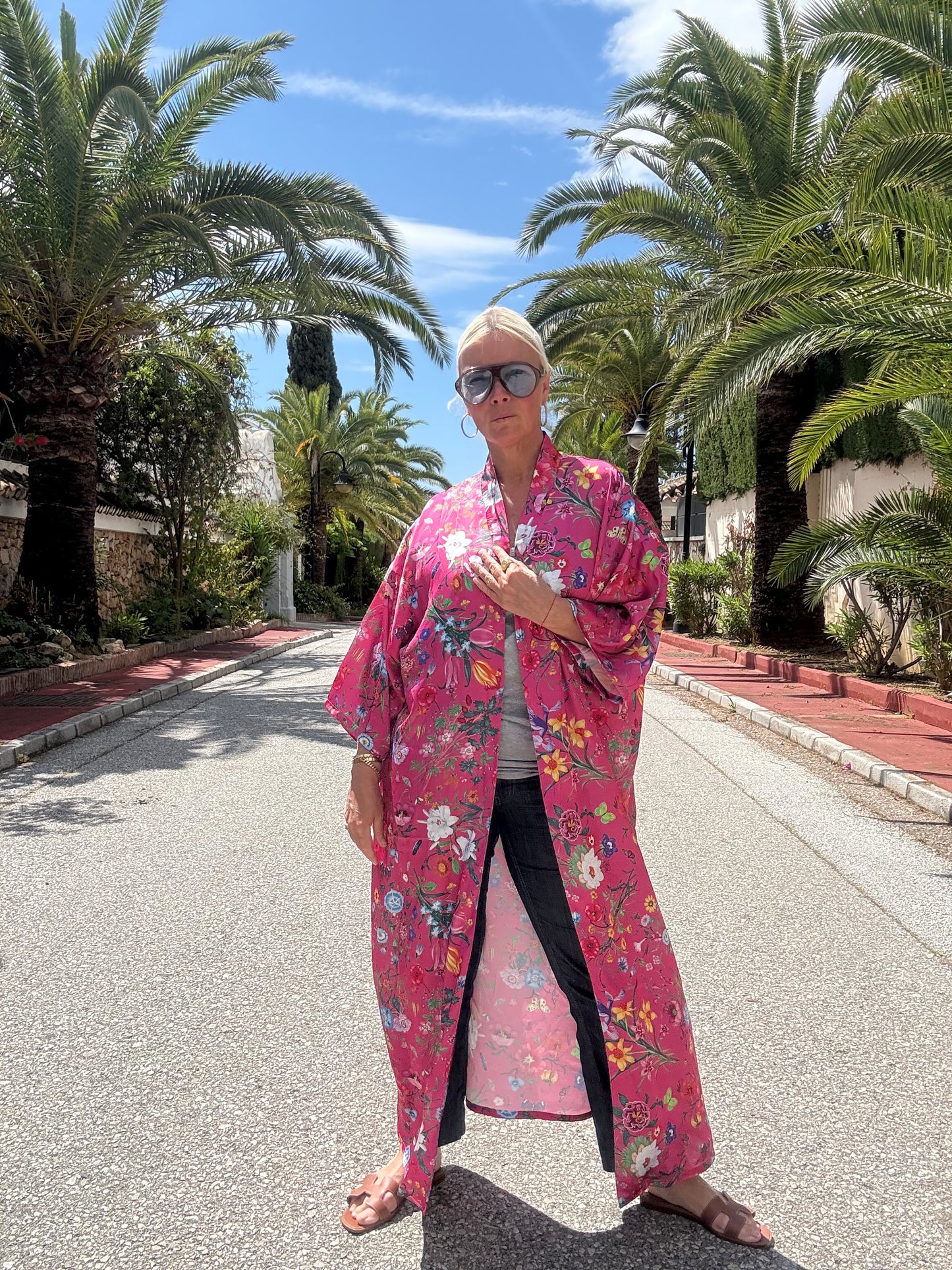 Abaya | Floral pink