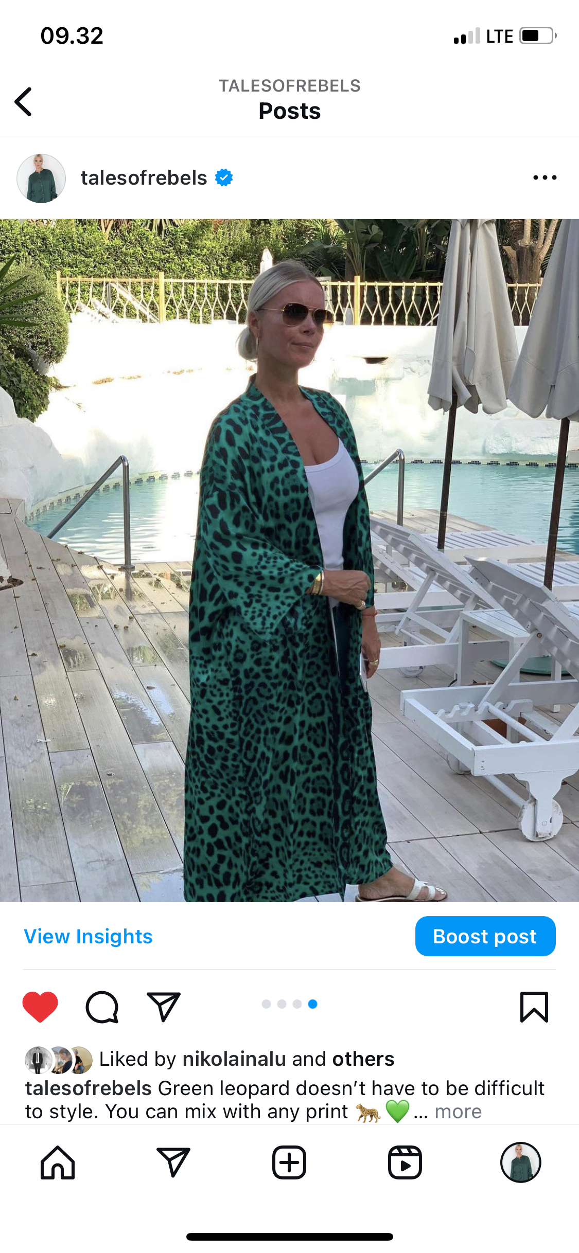 Abaya | Green Leopard print