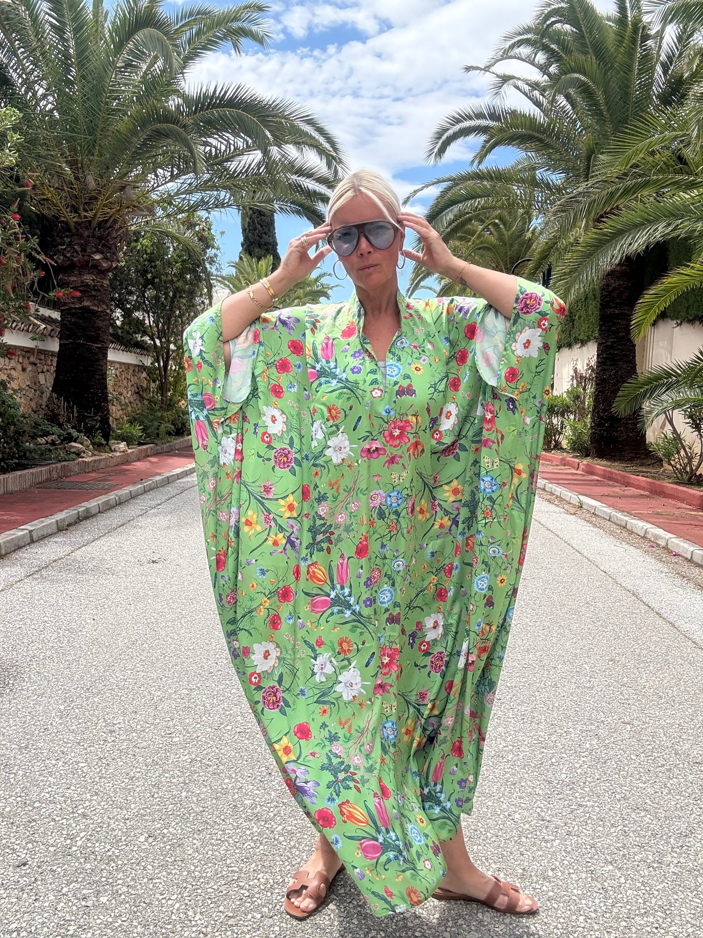 Kaftan | Floral green