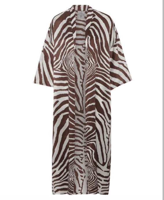 Zebra abaya | Brown White