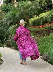 Leopard print Abaya | Pink