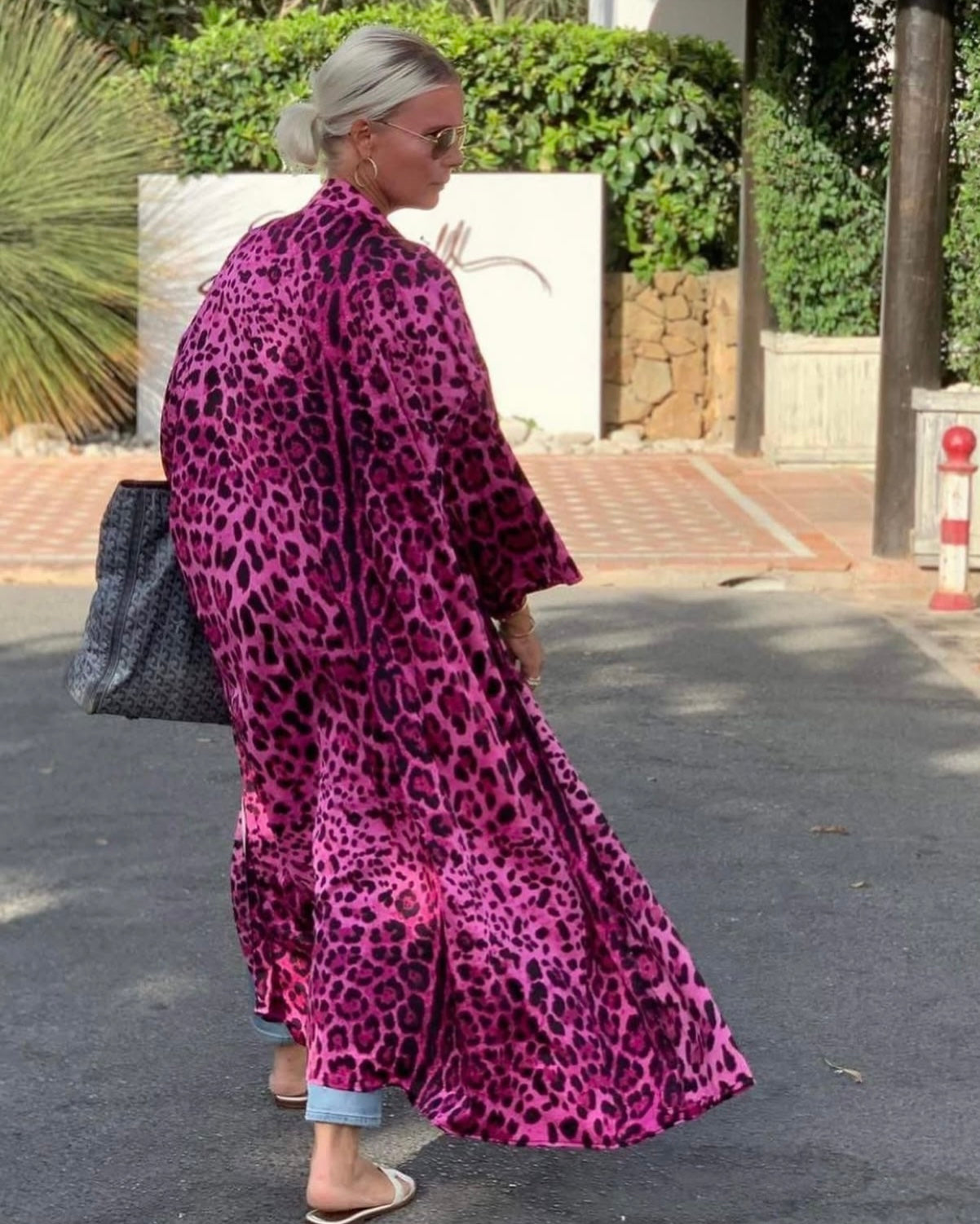 Abaya | Pink leopard print