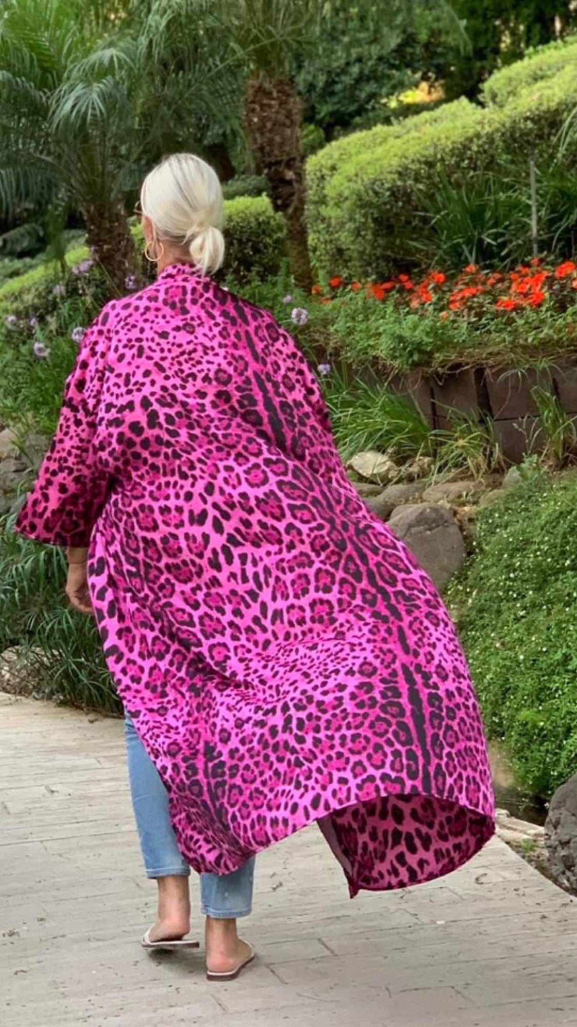 Abaya | Pink leopard print