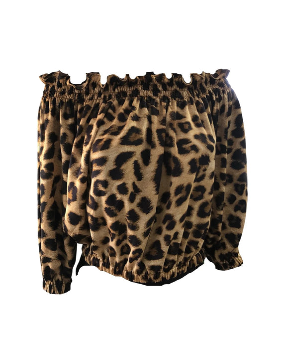 Off shoulder top | Leopard print