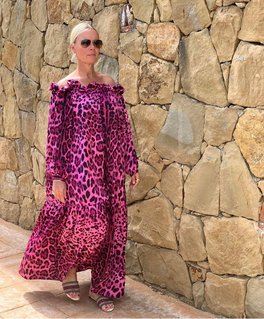 Dress | Manon pink leopard