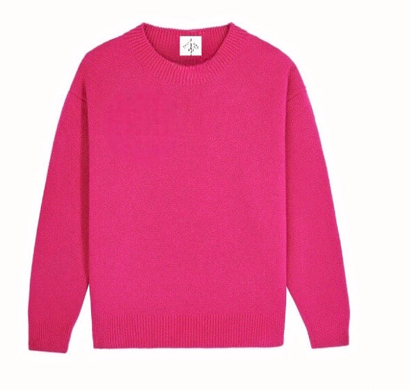 Fitted cashmere round neck