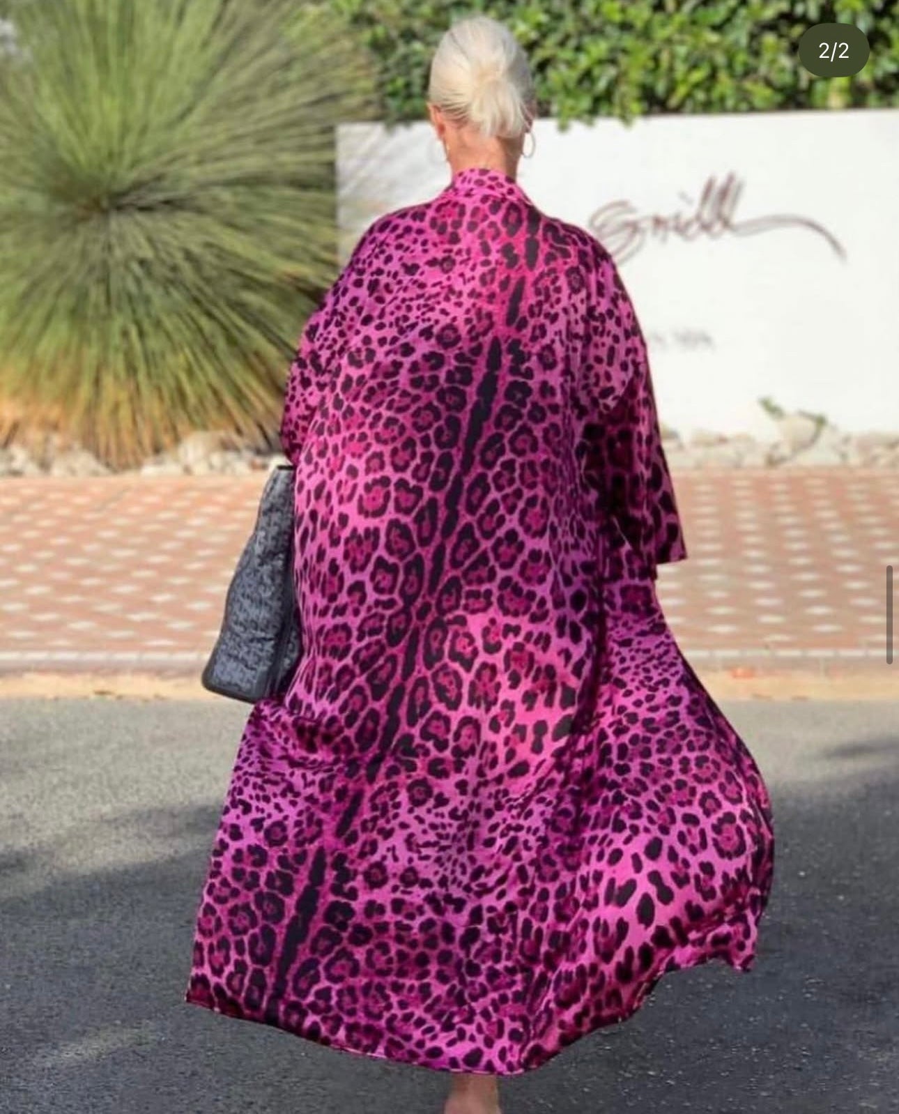 Abaya | Pink leopard print