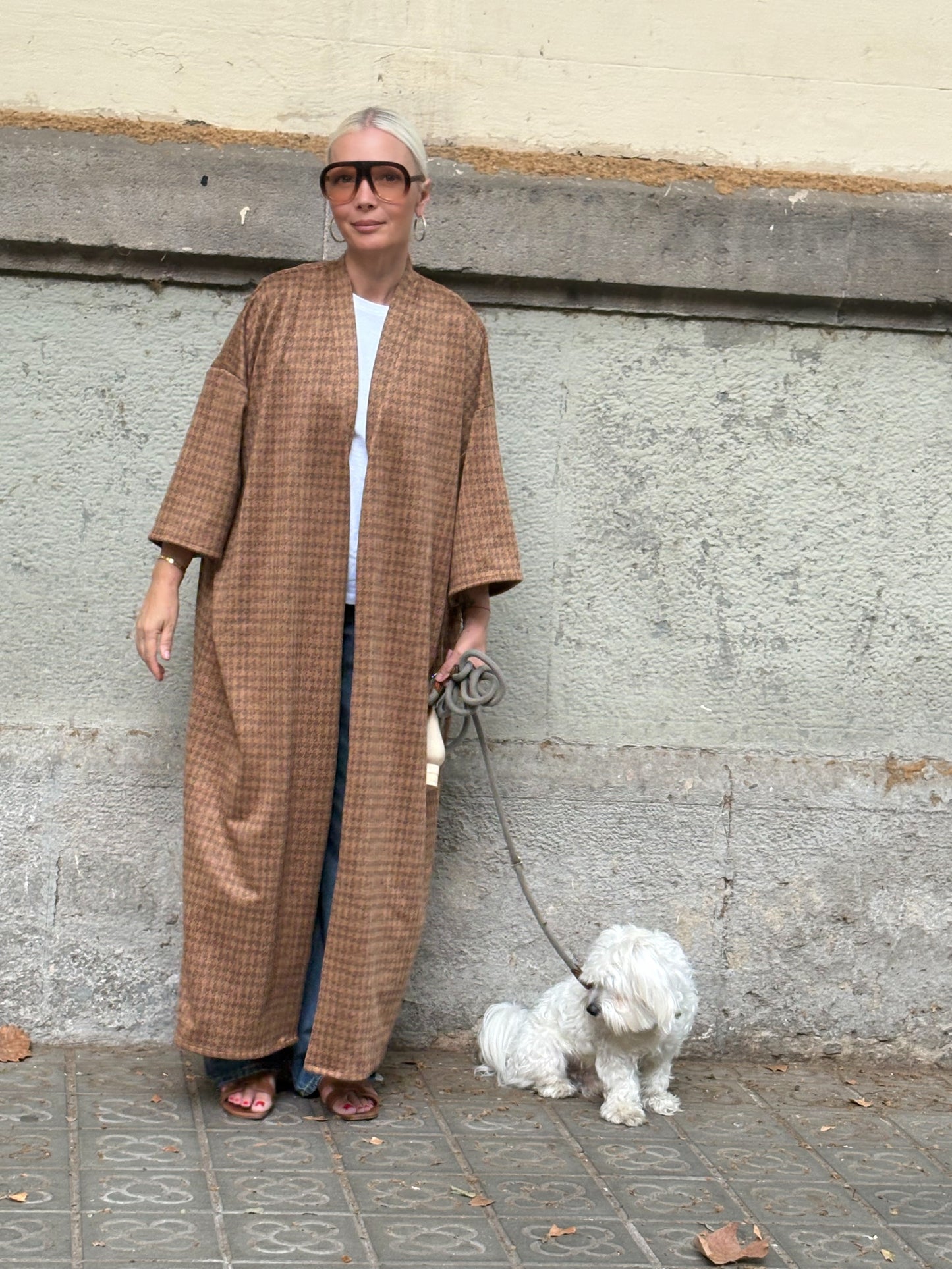 Abaya | Houndstooth Golden