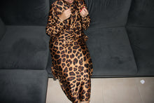 Load image into Gallery viewer, Leopard Print Pussy Bow Dress